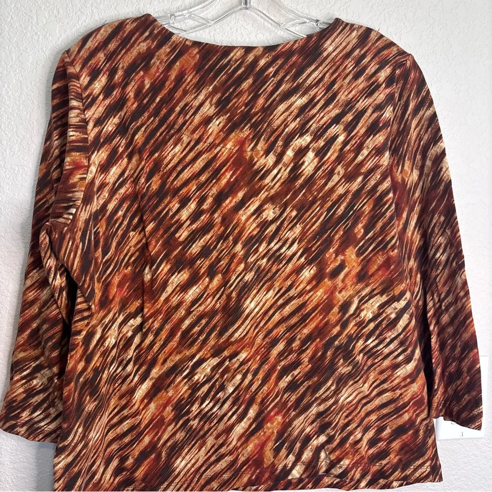 Ruby Rd. Multicolor Textured Women's Blouse - Picture 5 of 7